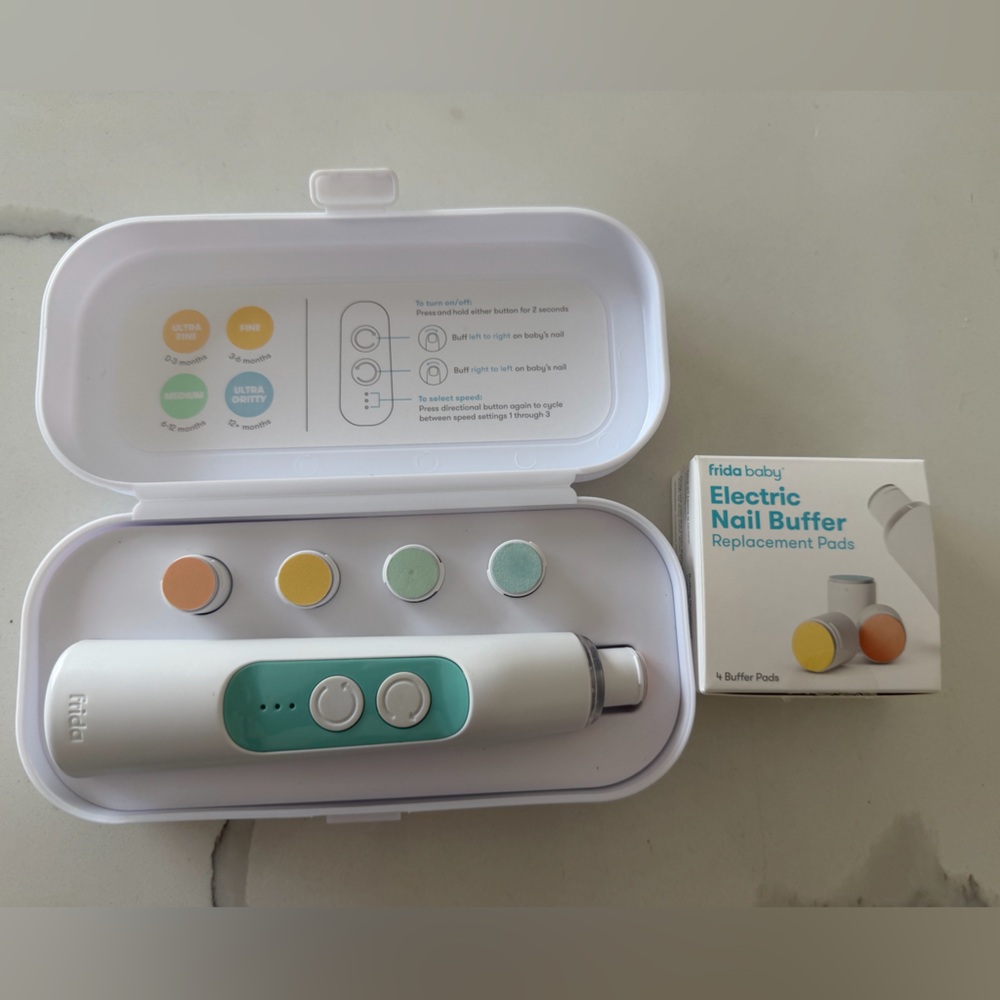 Frida Baby Electric Nail Buffer with Replacement Multi-Color Pads